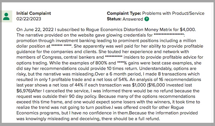 Rogue Economics - Complaints - Better Business Bureau® Profile 2023-03-26 14-05-51