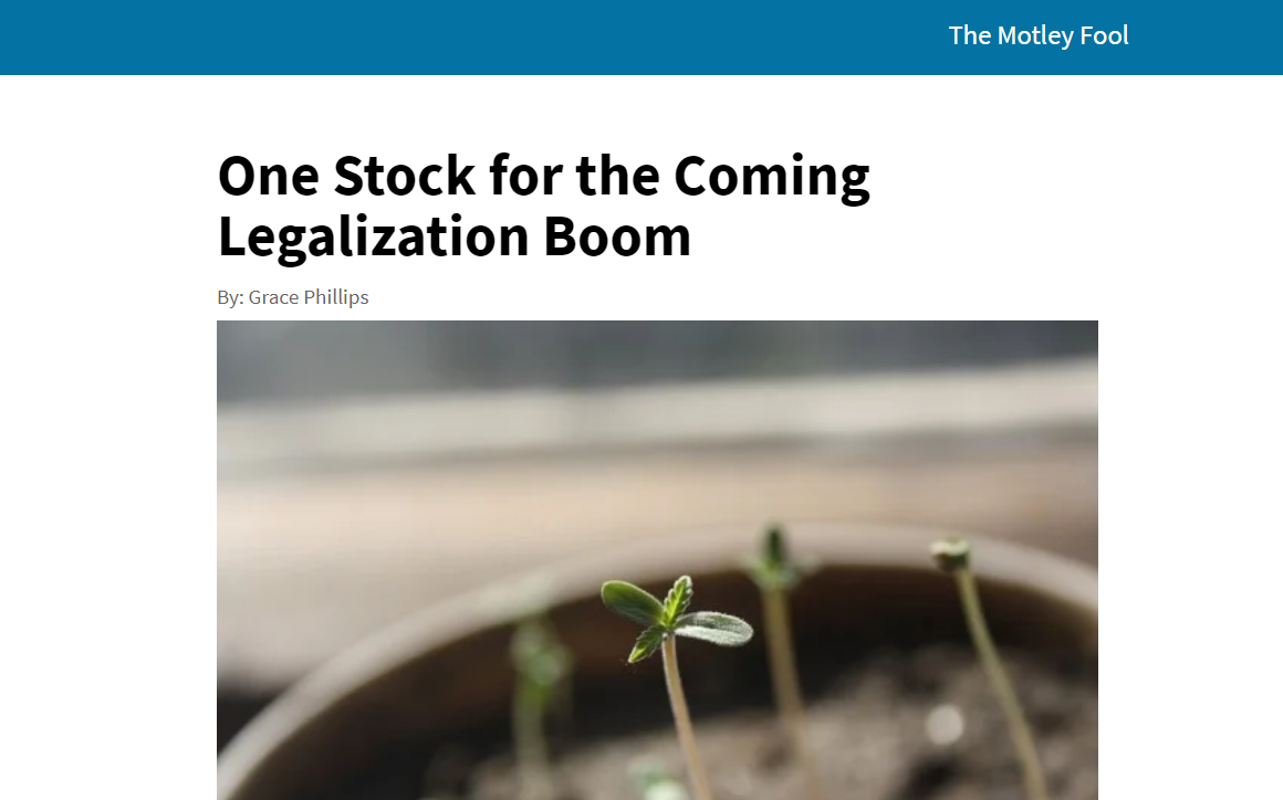 One Stock for the Coming Legalization Boom