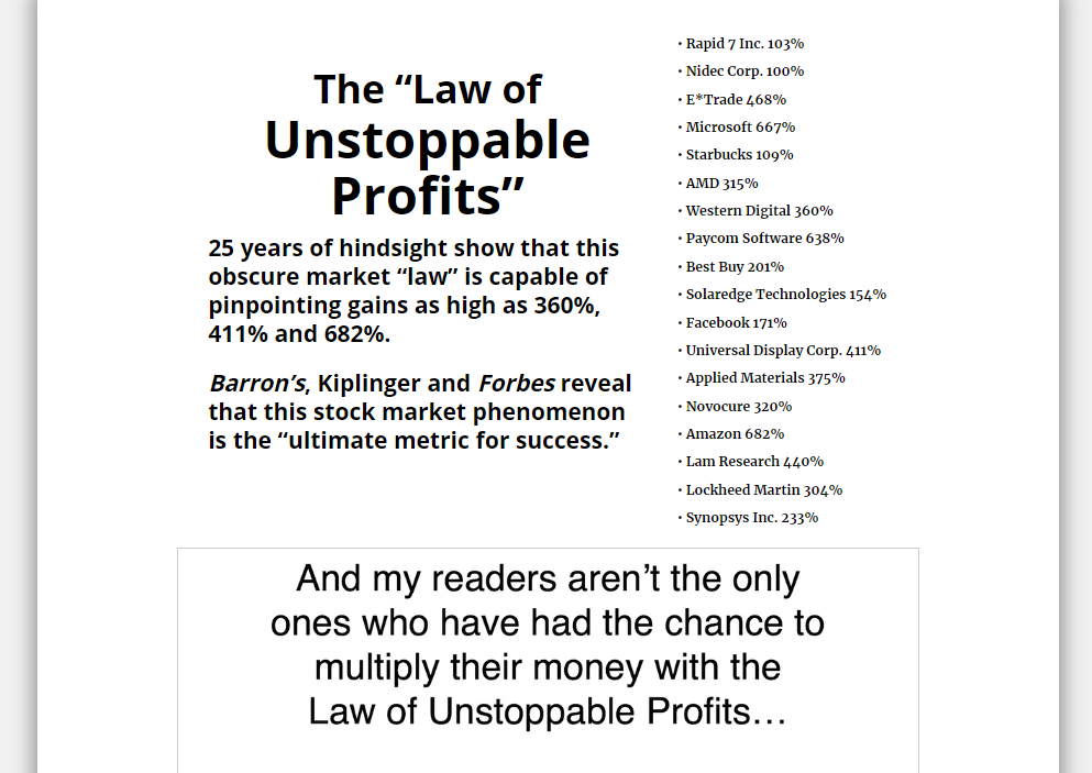 The Law of Unstoppable Profits video