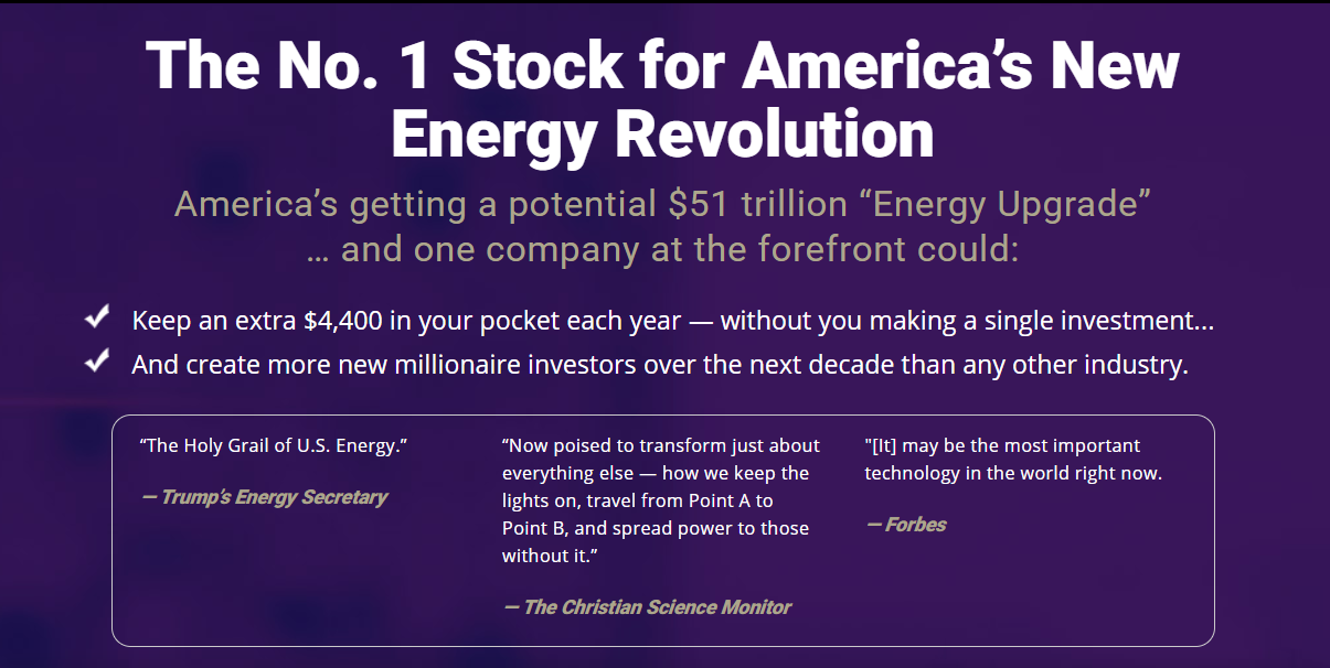 The No. 1 Stock for America’s New Energy Revolution