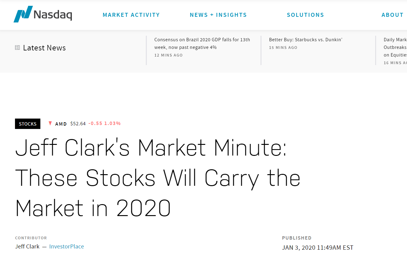 Jeff Clarks Market Minute Nasdaq