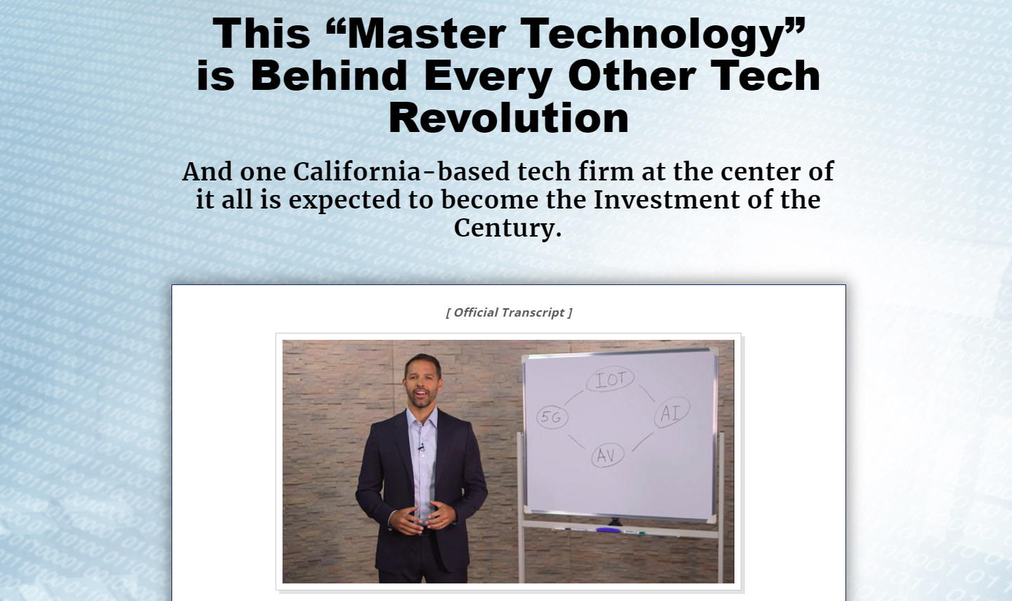 Ian King Master Technology stock