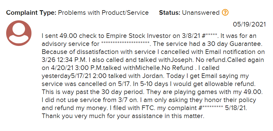 Empire Financial Research _ Complaints _ Better Business Bureau® Profile - Google Chrome 2021-07-21 06.25.29