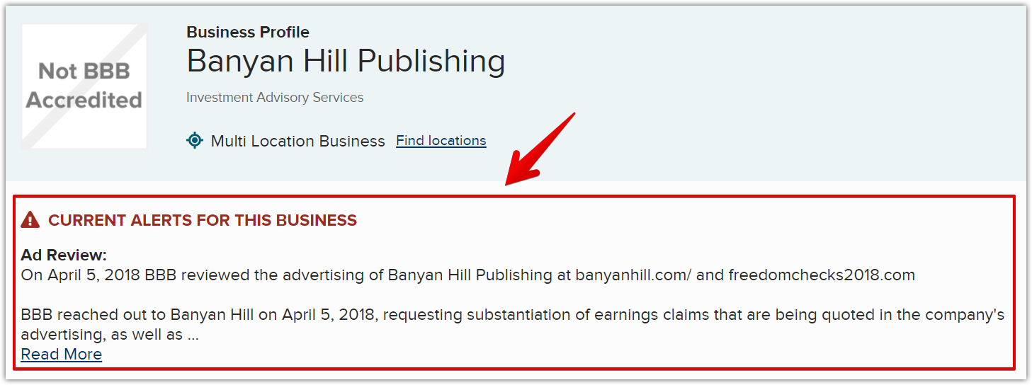 Banyan Hill Publishing _ Better Business Bureau® P