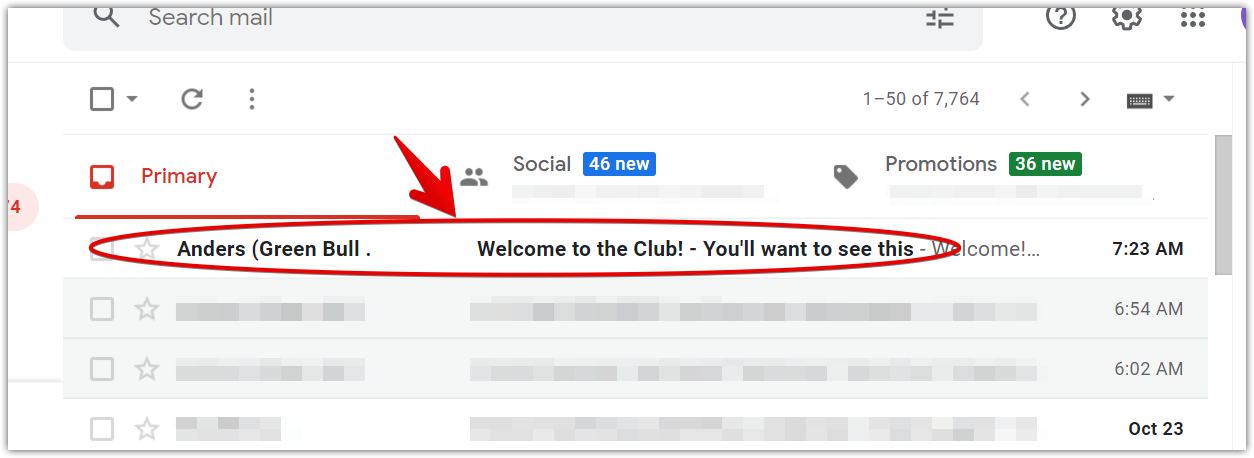 first email